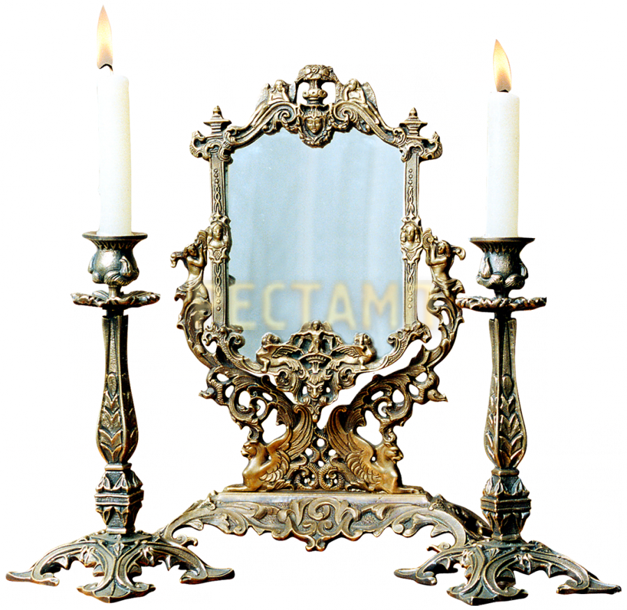 Зеркало с подсвечниками 1045
